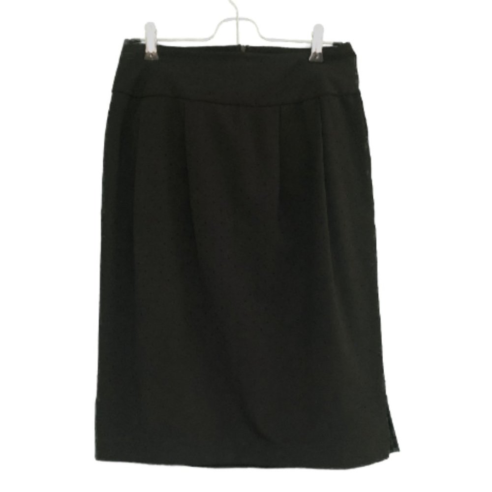 Black Chenault Pencil Skirt Polka Dot US 6